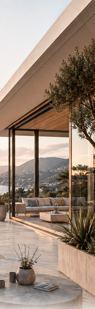 Terrasse avec vue sur la mer, agence 3% IMMO